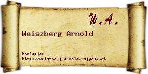 Weiszberg Arnold névjegykártya